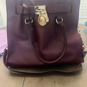 Michael Kors maroon Tote Bag